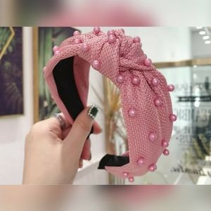 Embellished Pearl metalic Turban Headband NWT
